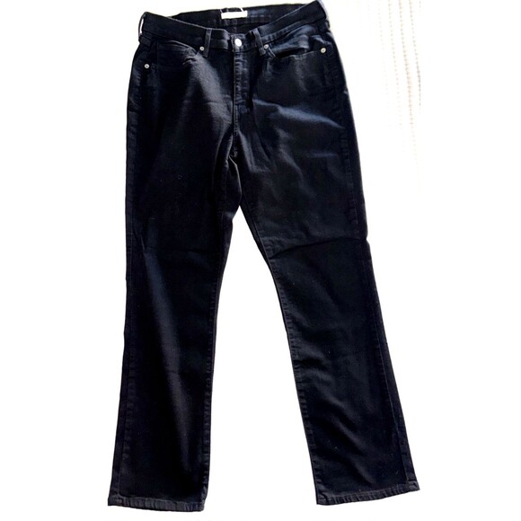 Levis Classic Black Straight Jeans Womens Size 12M W34L X 29L Water Less - Picture 1 of 5